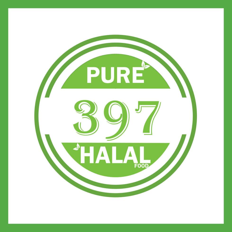 Design mit halal Blatt Design 397 vektor