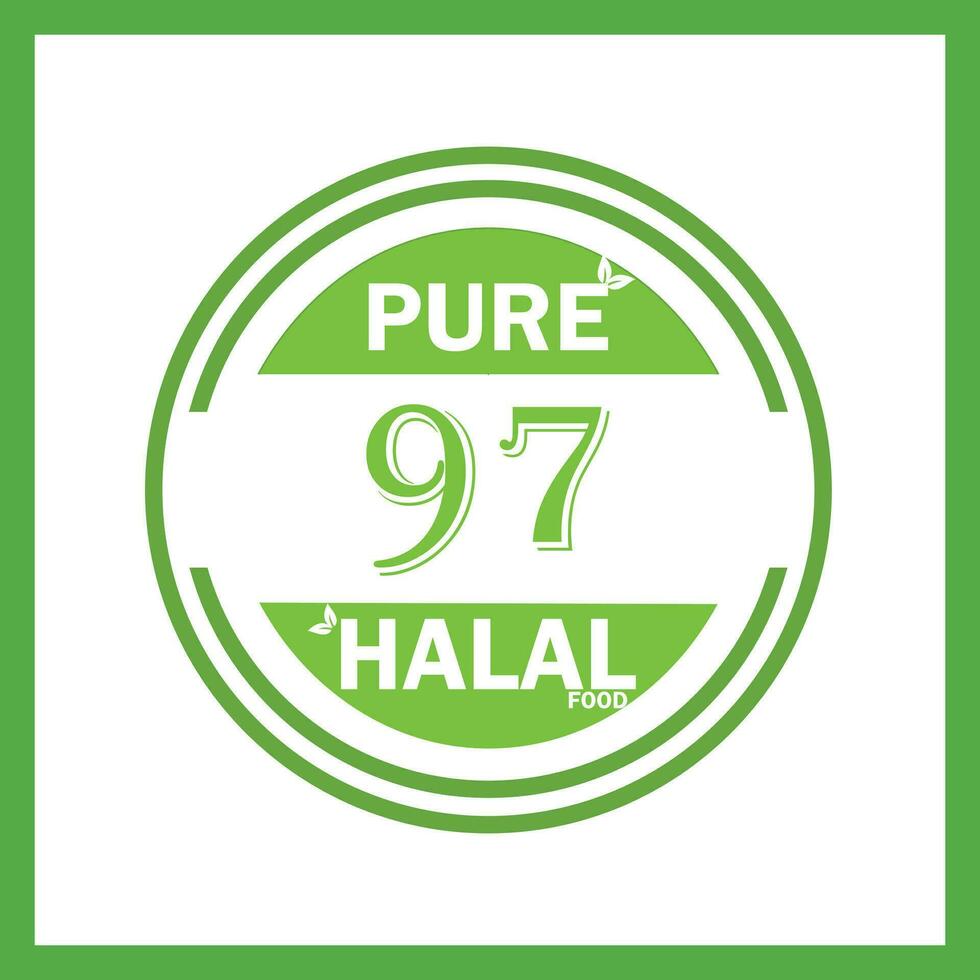 design med halal blad design 97 vektor