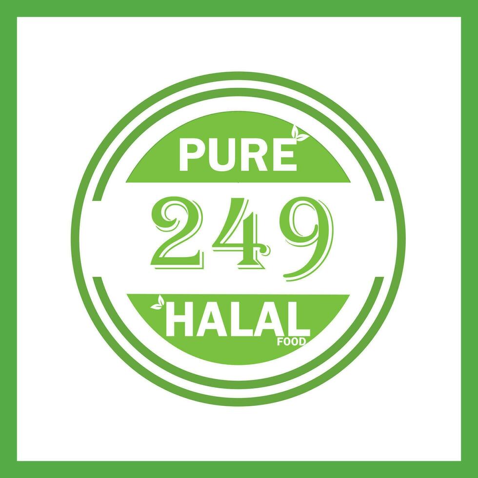 Design mit halal Blatt Design 249 vektor