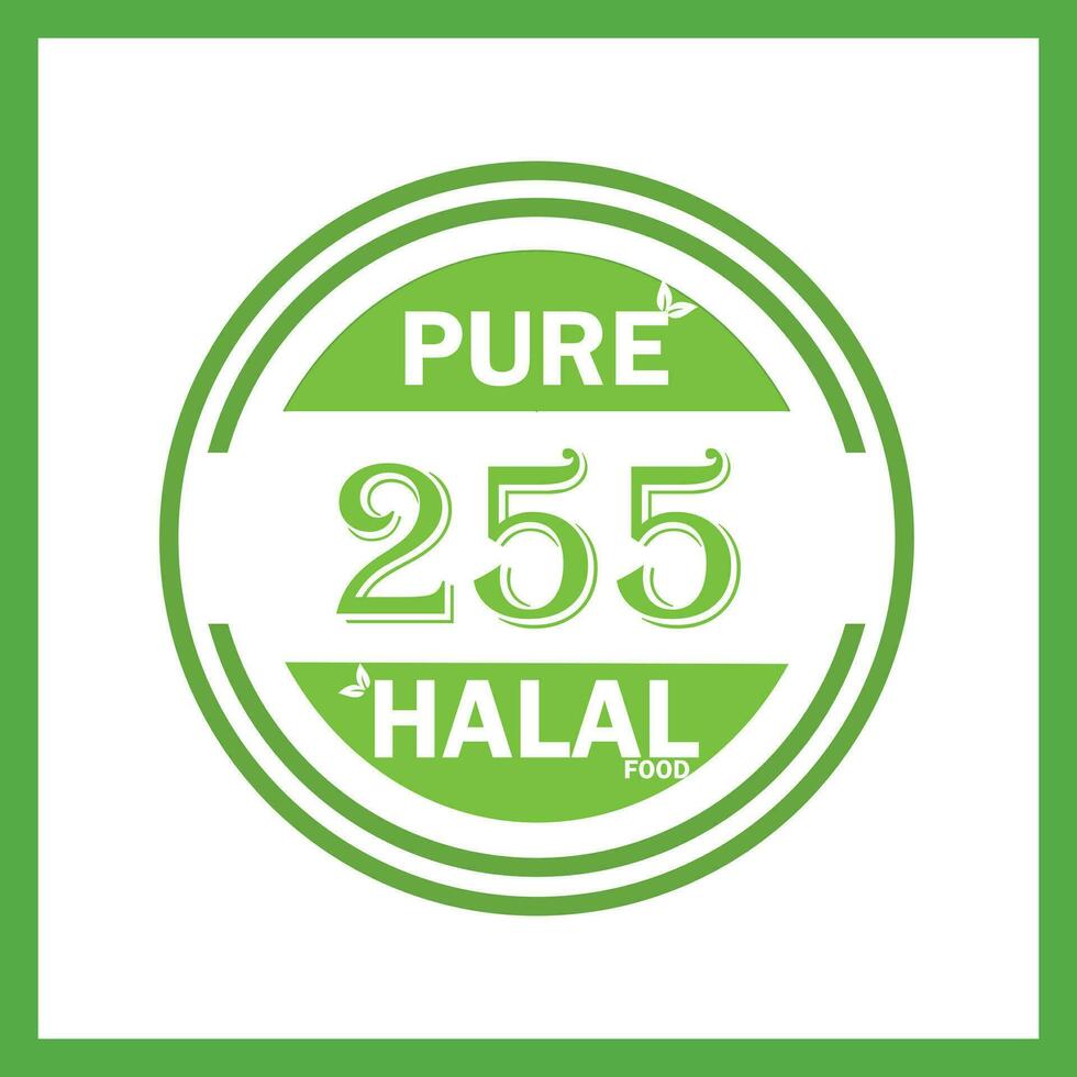 design med halal blad design 255 vektor