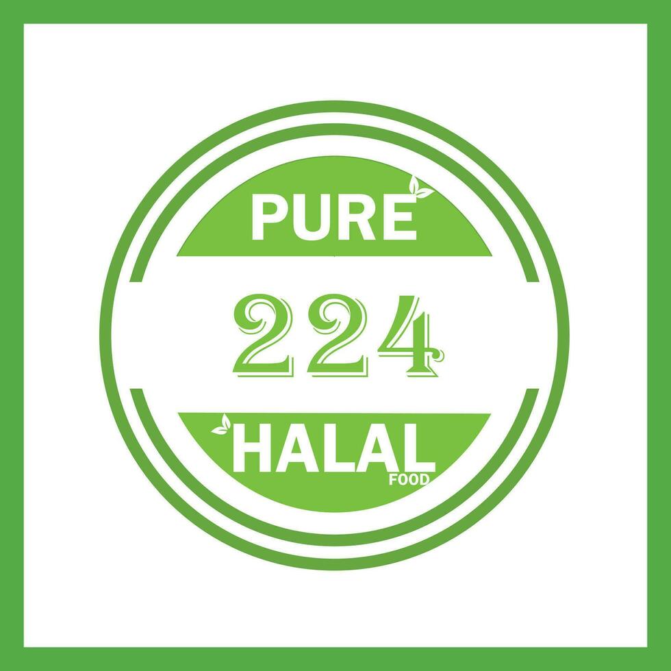 design med halal blad design 224 vektor