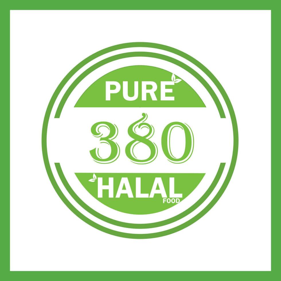 Design mit halal Blatt Design 380 vektor