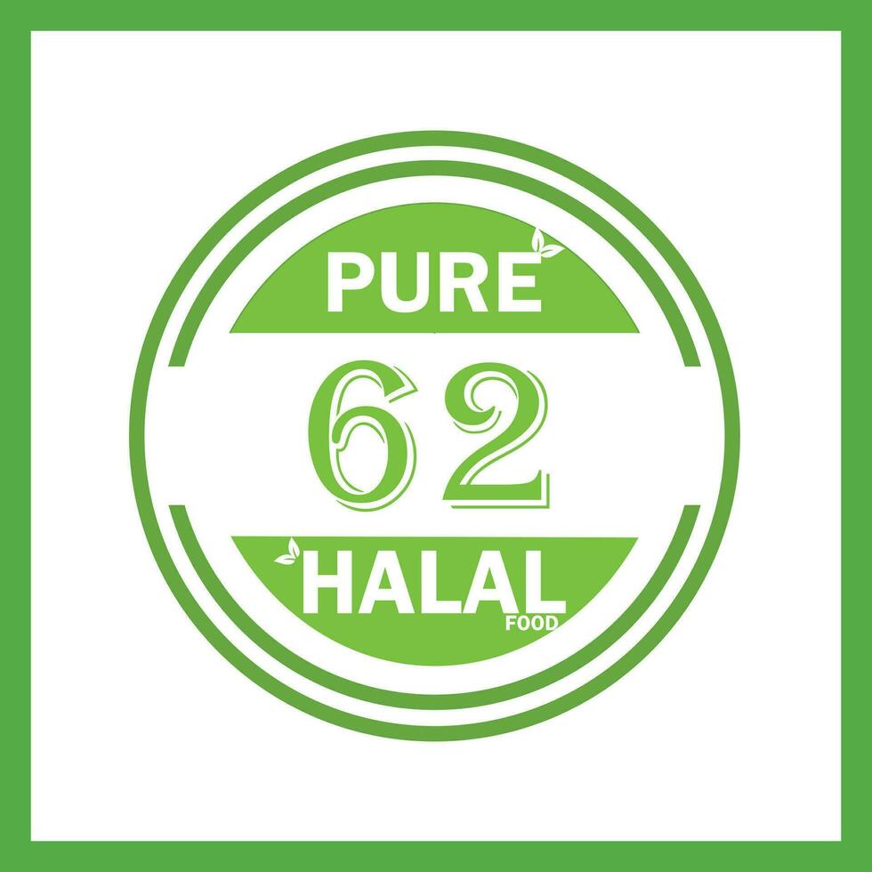 design med halal blad design 62 vektor