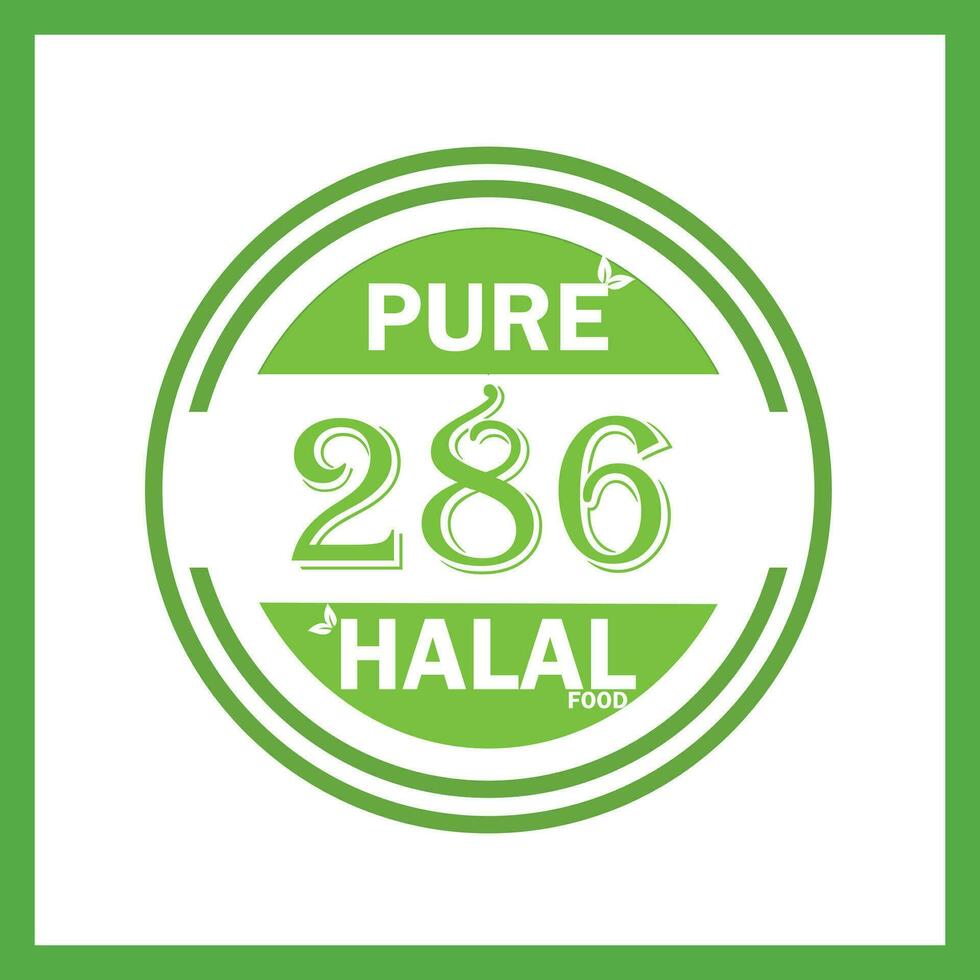 Design mit halal Blatt Design 286 vektor