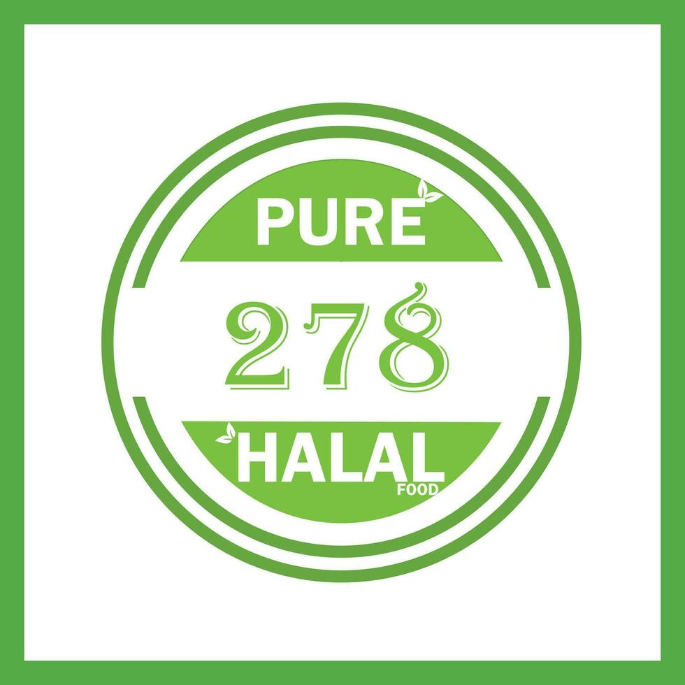 design med halal blad design 278 vektor