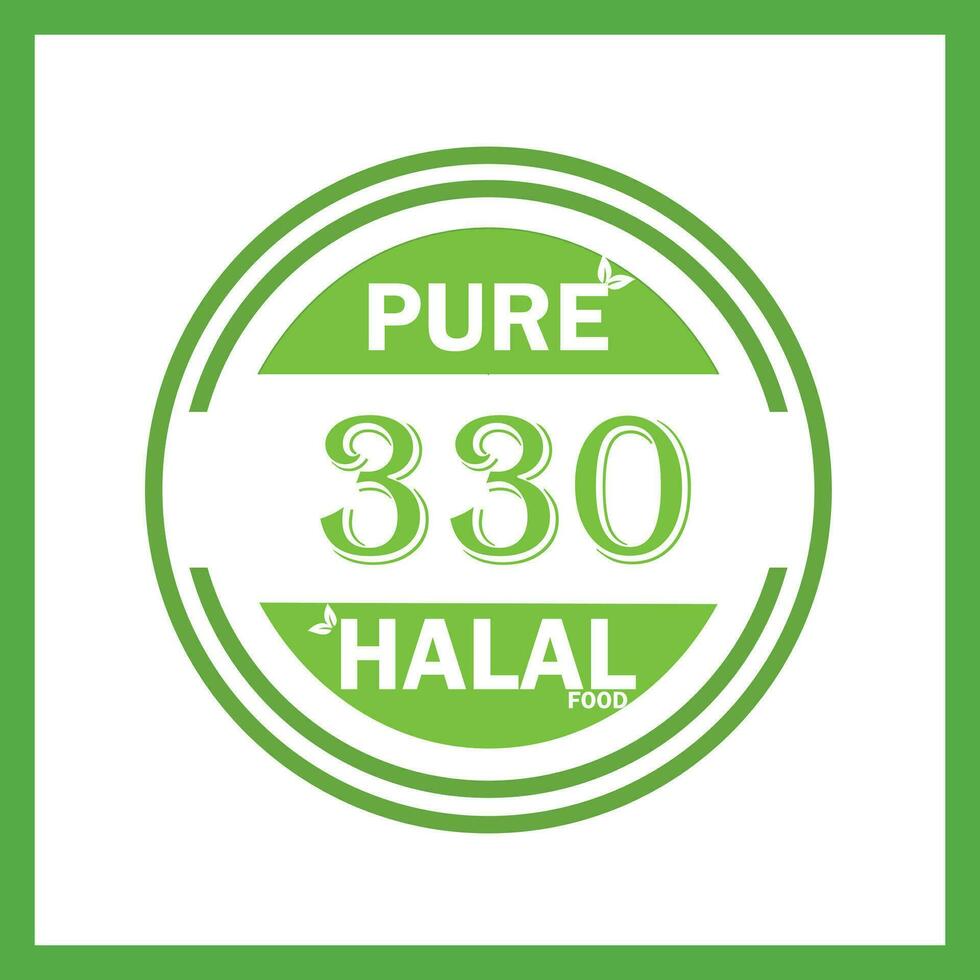 Design mit halal Blatt Design 330 vektor