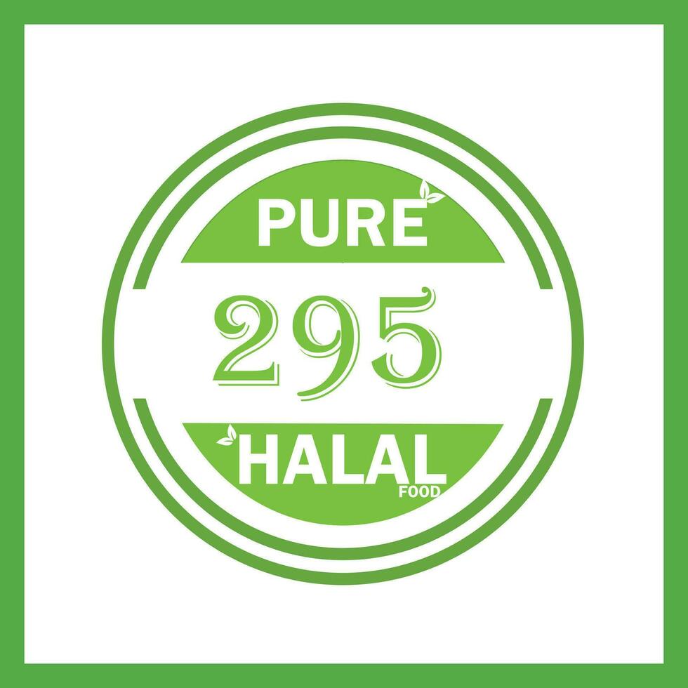 design med halal blad design 295 vektor