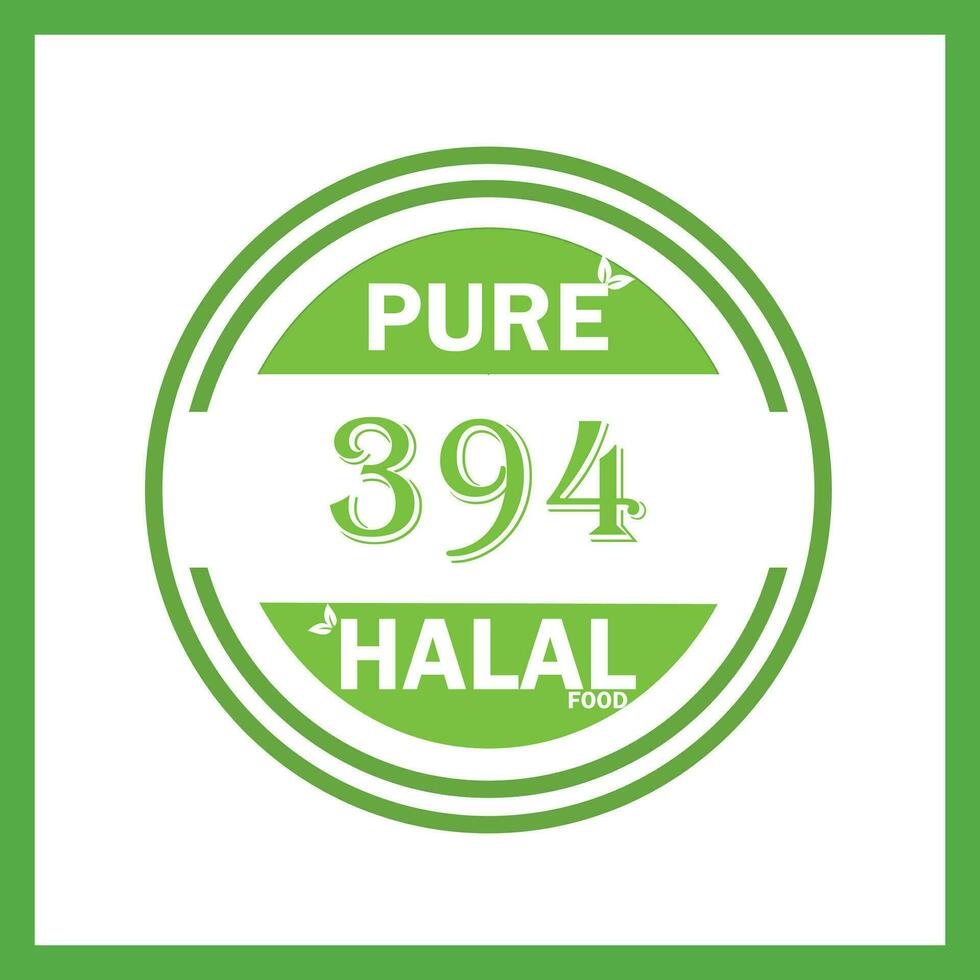 design med halal blad design 394 vektor