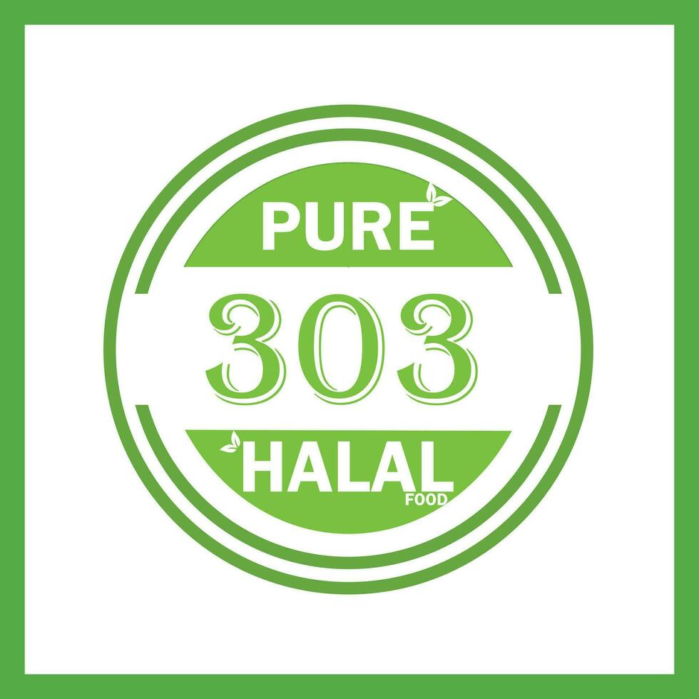 Design mit halal Blatt Design 303 vektor