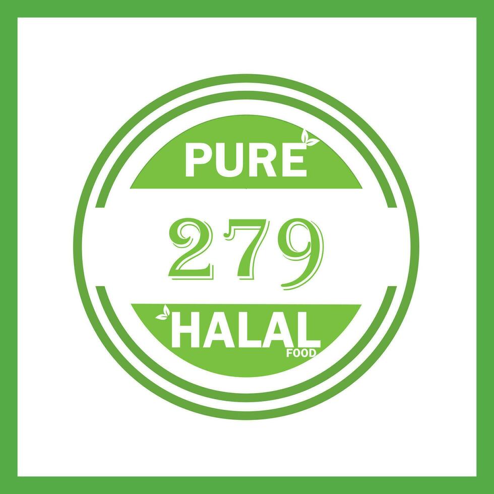 design med halal blad design 279 vektor