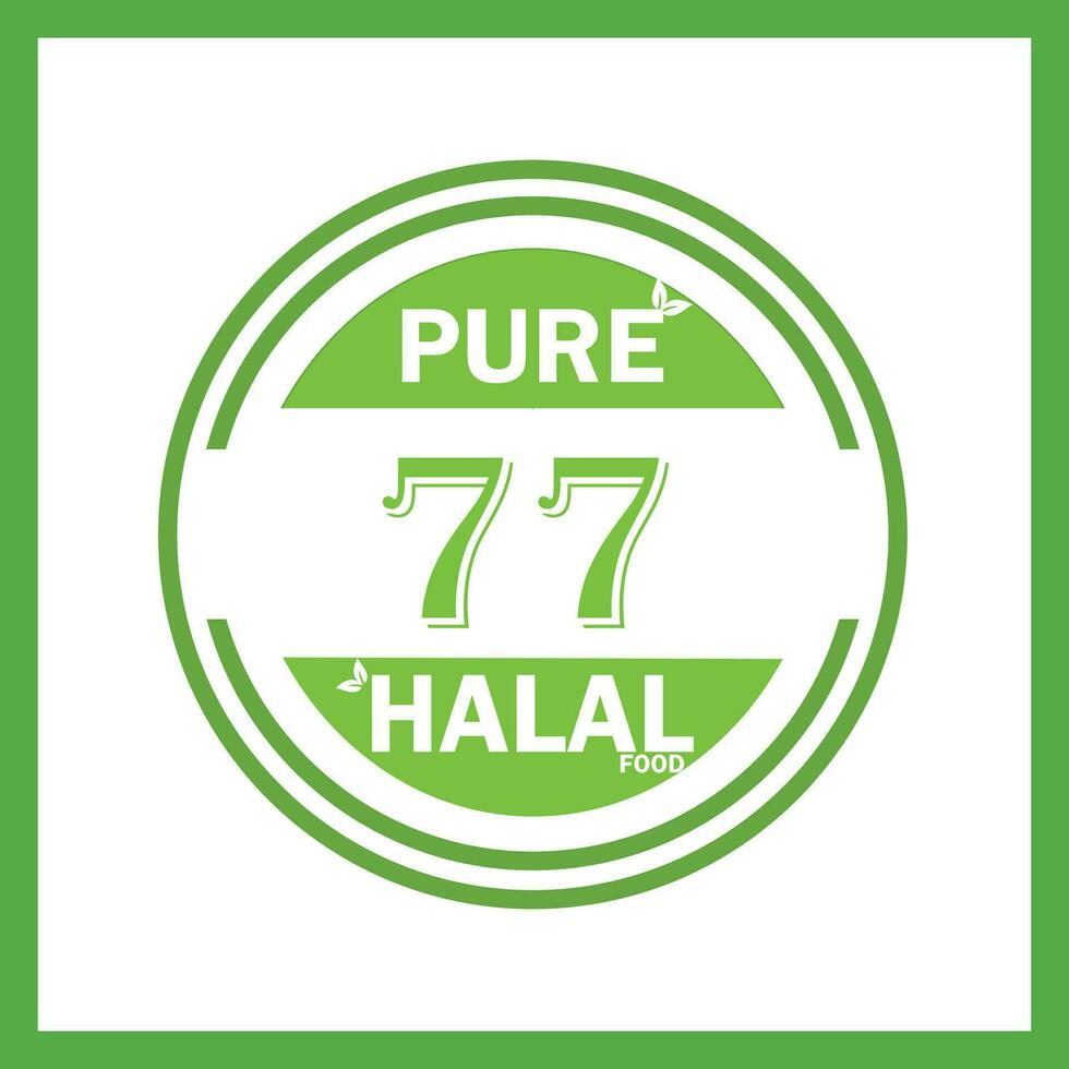 design med halal blad design 77 vektor