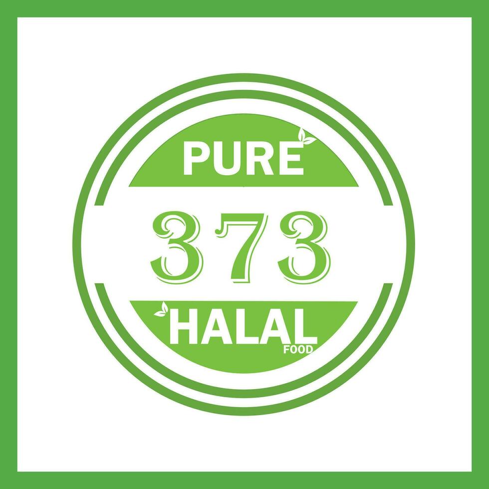 design med halal blad design 373 vektor