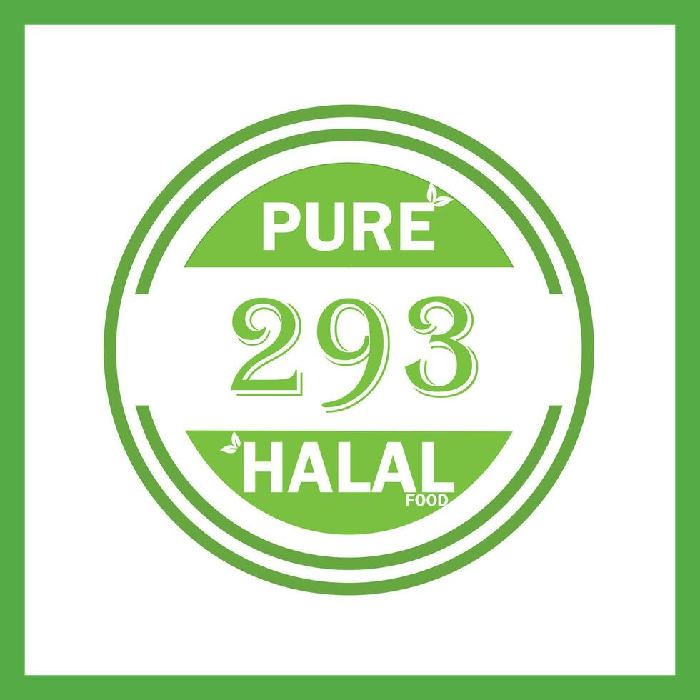 design med halal blad design 293 vektor