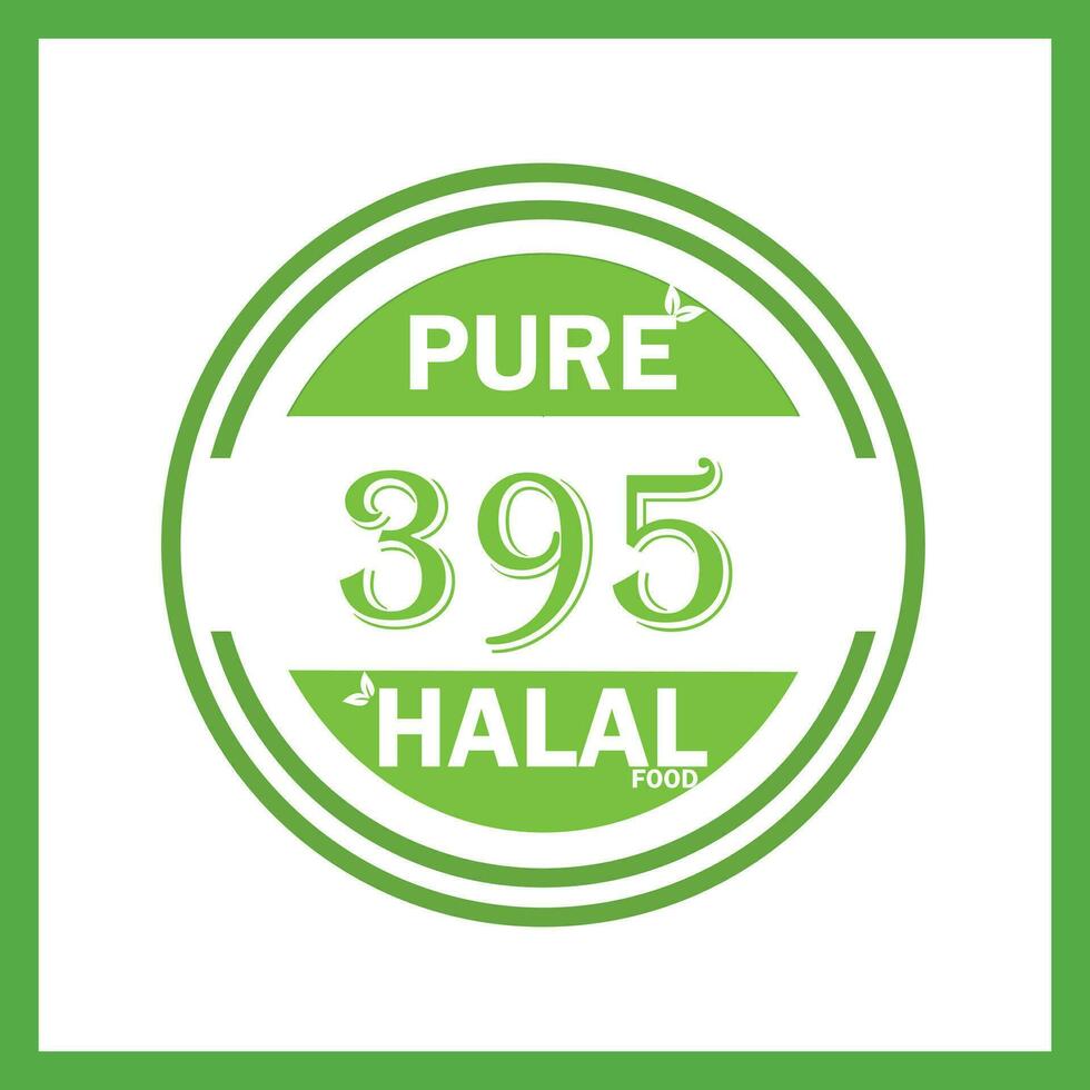 design med halal blad design 395 vektor