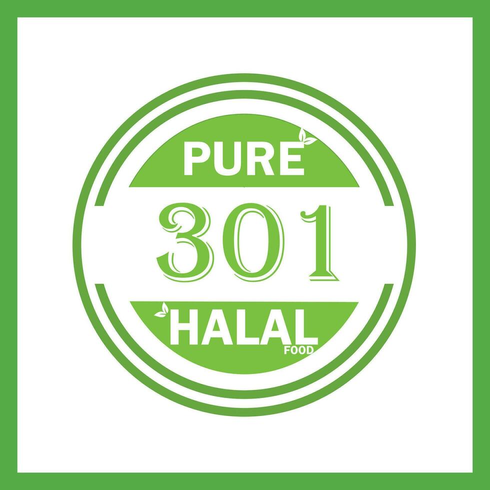 Design mit halal Blatt Design 301 vektor