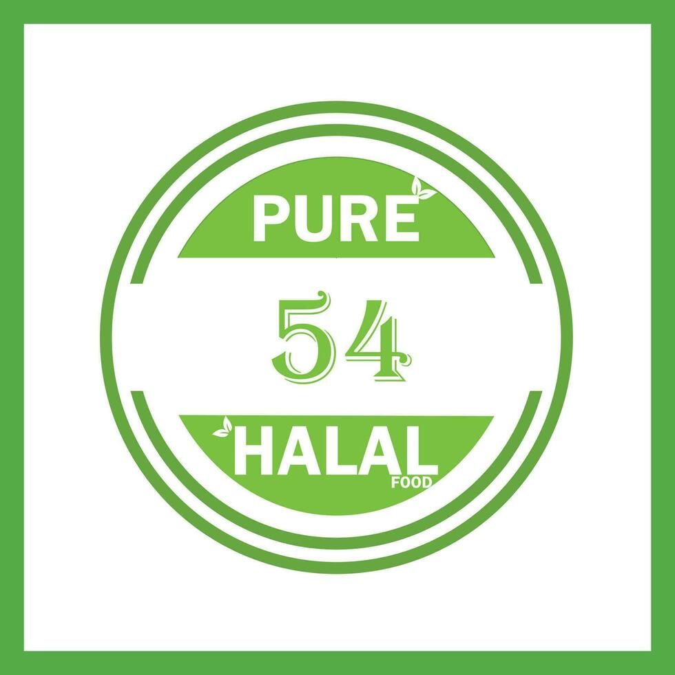 Design mit halal Blatt Design 54 vektor