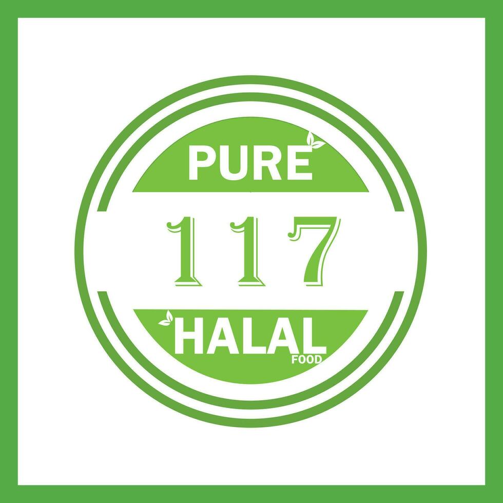 design med halal blad design 117 vektor