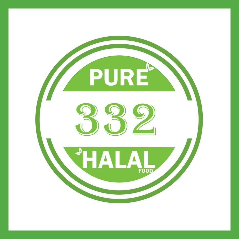 design med halal blad design 332 vektor