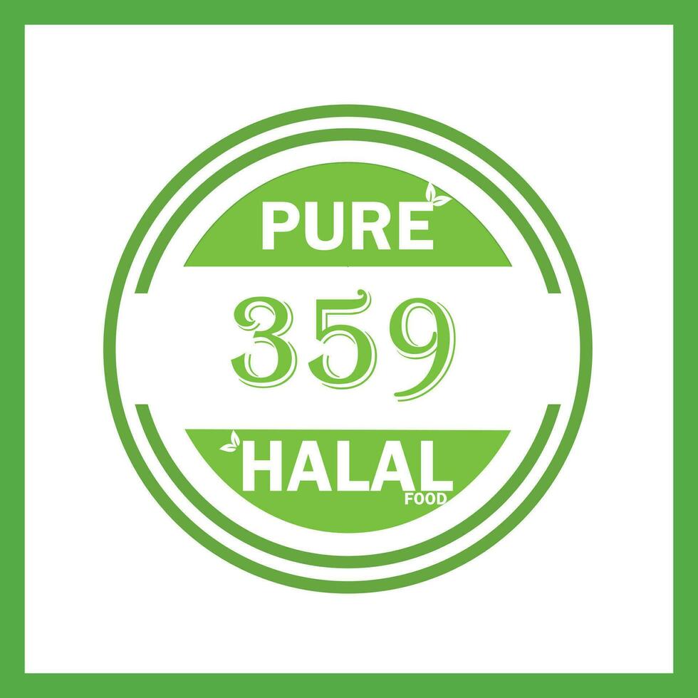 Design mit halal Blatt Design 359 vektor