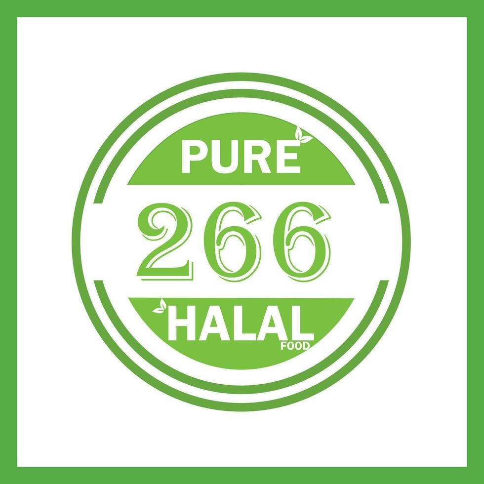 design med halal blad design 266 vektor