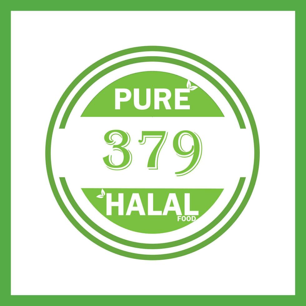 Design mit halal Blatt Design 379 vektor