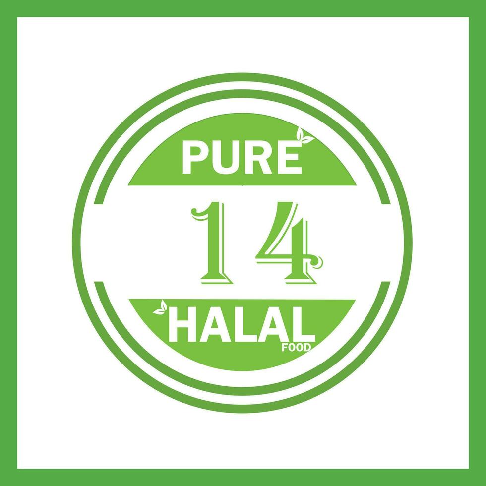 design med halal blad design 14 vektor