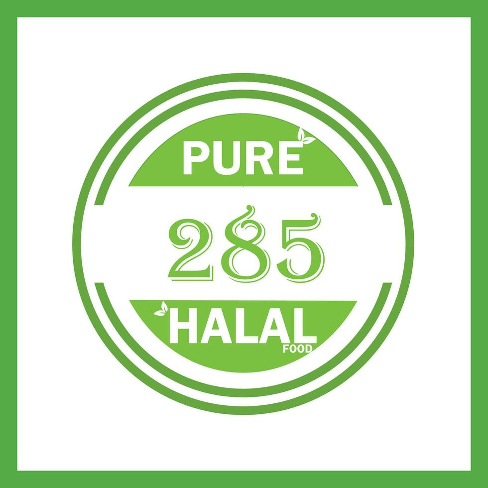 Design mit halal Blatt Design 285 vektor