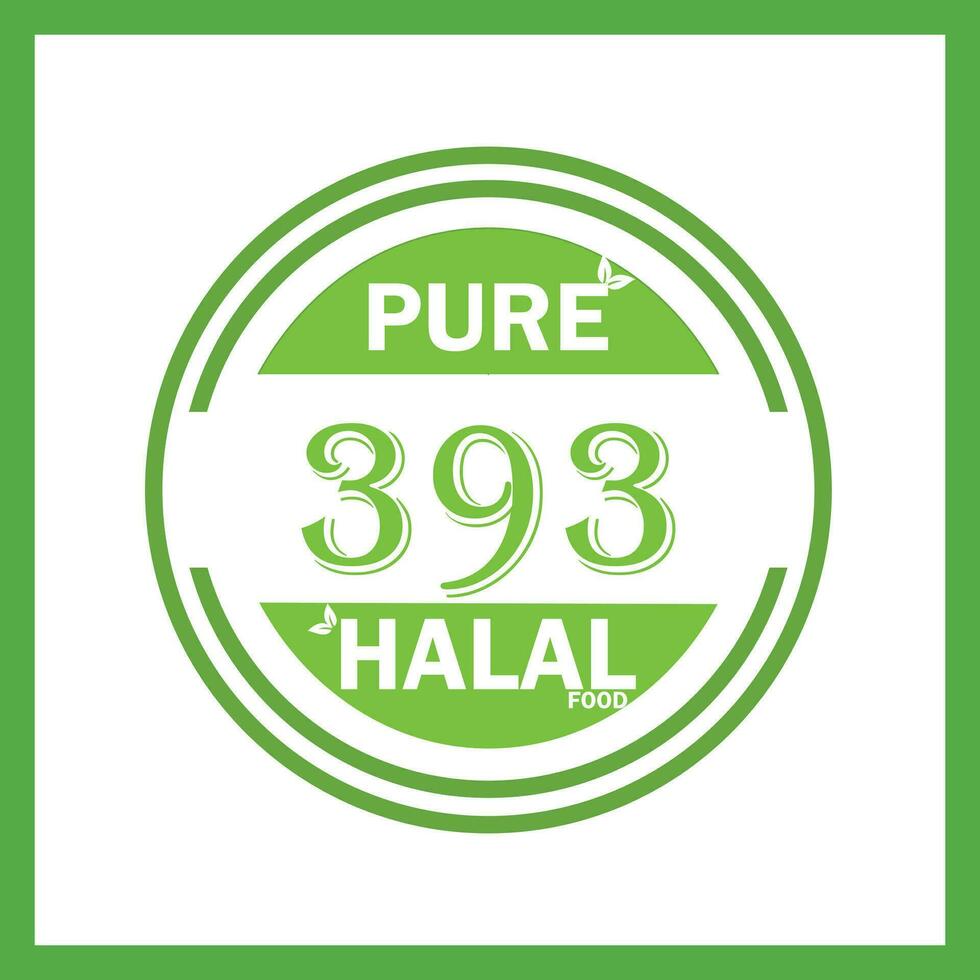 design med halal blad design 393 vektor