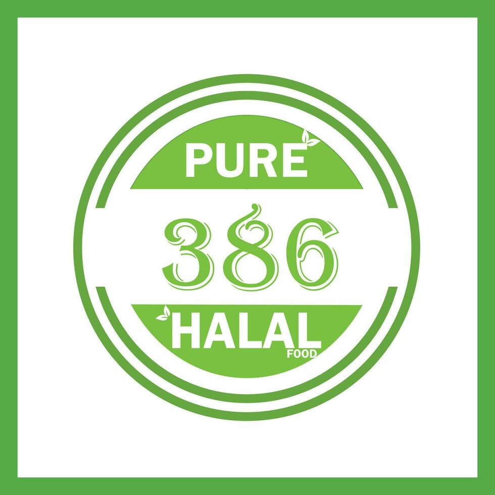 design med halal blad design 386 vektor