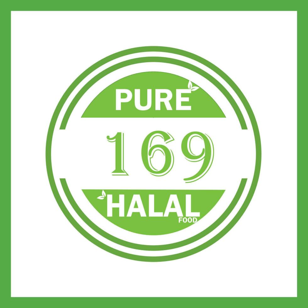 design med halal blad design 169 vektor
