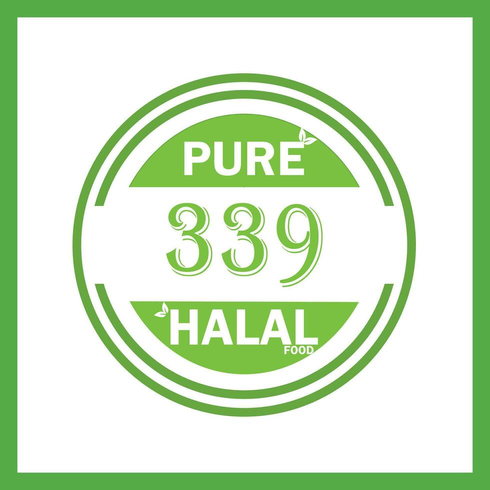 design med halal blad design 339 vektor