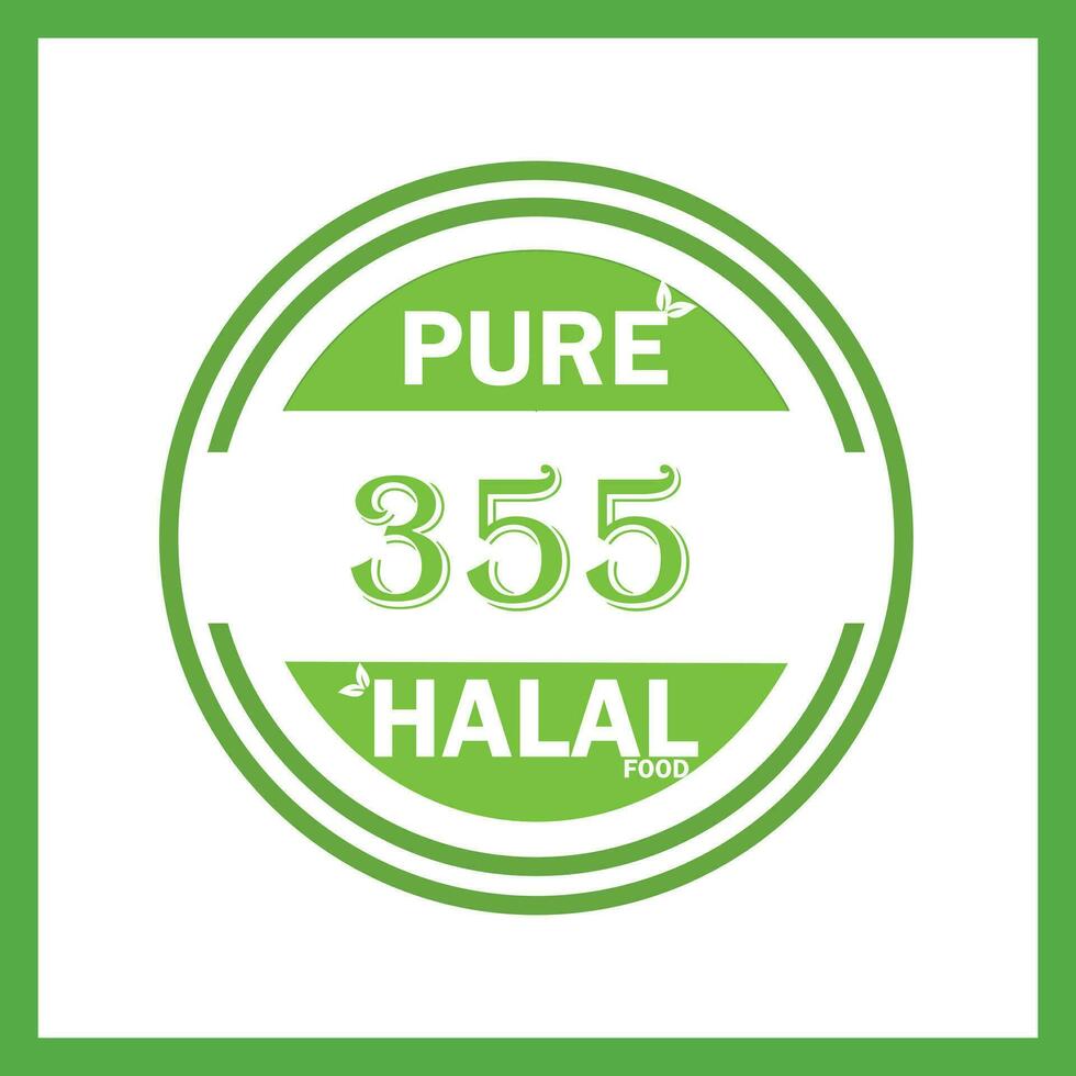 Design mit halal Blatt Design 355 vektor