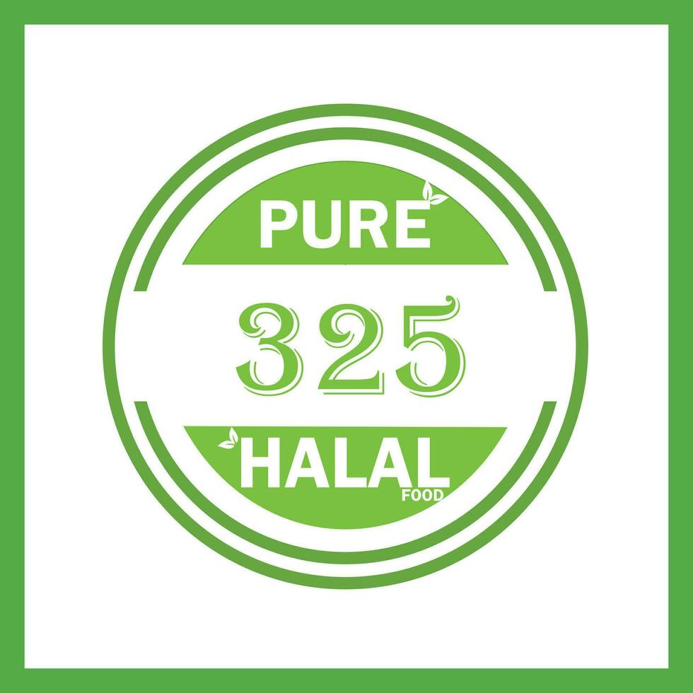 design med halal blad design 325 vektor