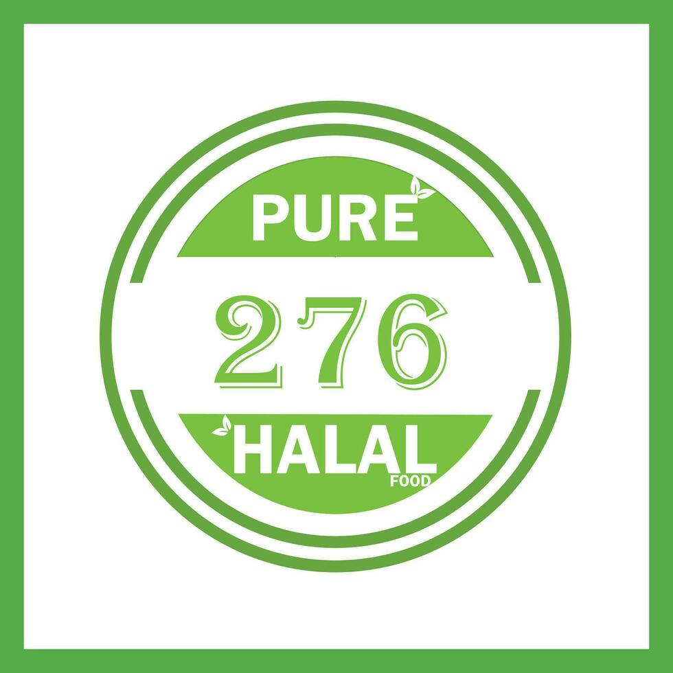 design med halal blad design 276 vektor