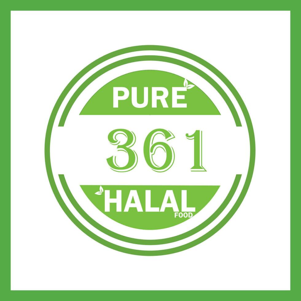 Design mit halal Blatt Design 361 vektor