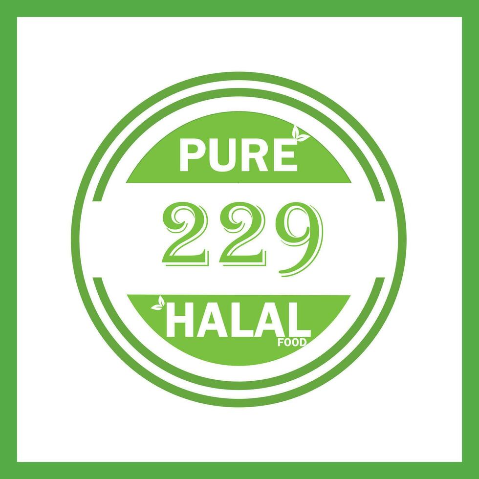 Design mit halal Blatt Design 229 vektor