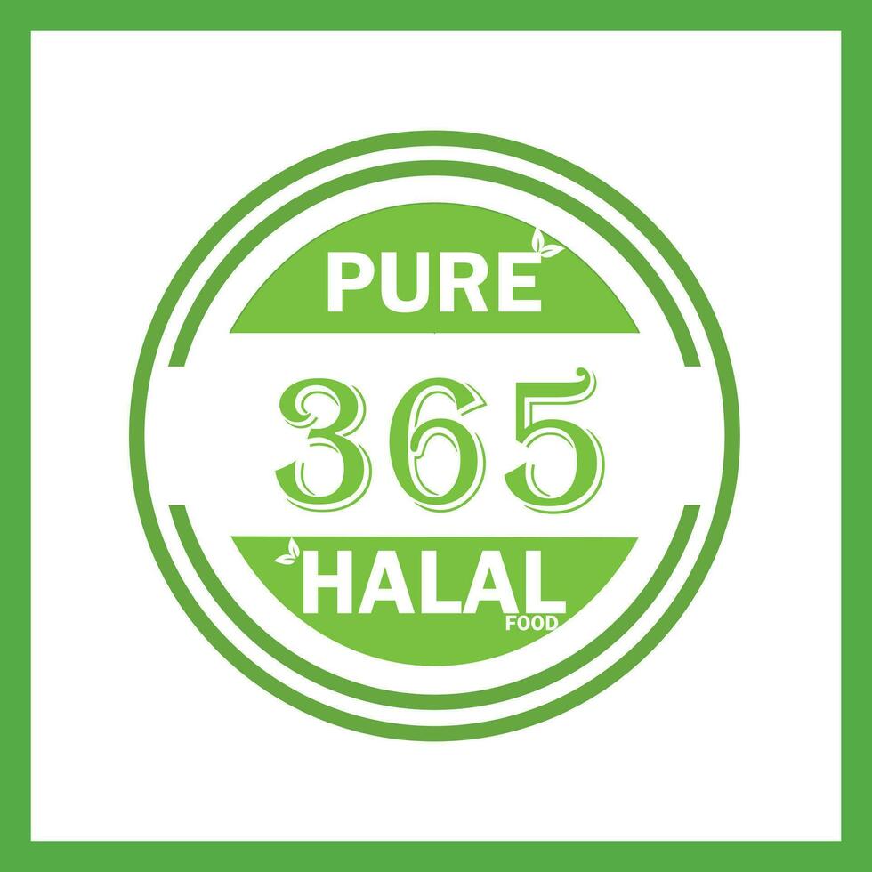 Design mit halal Blatt Design 365 vektor