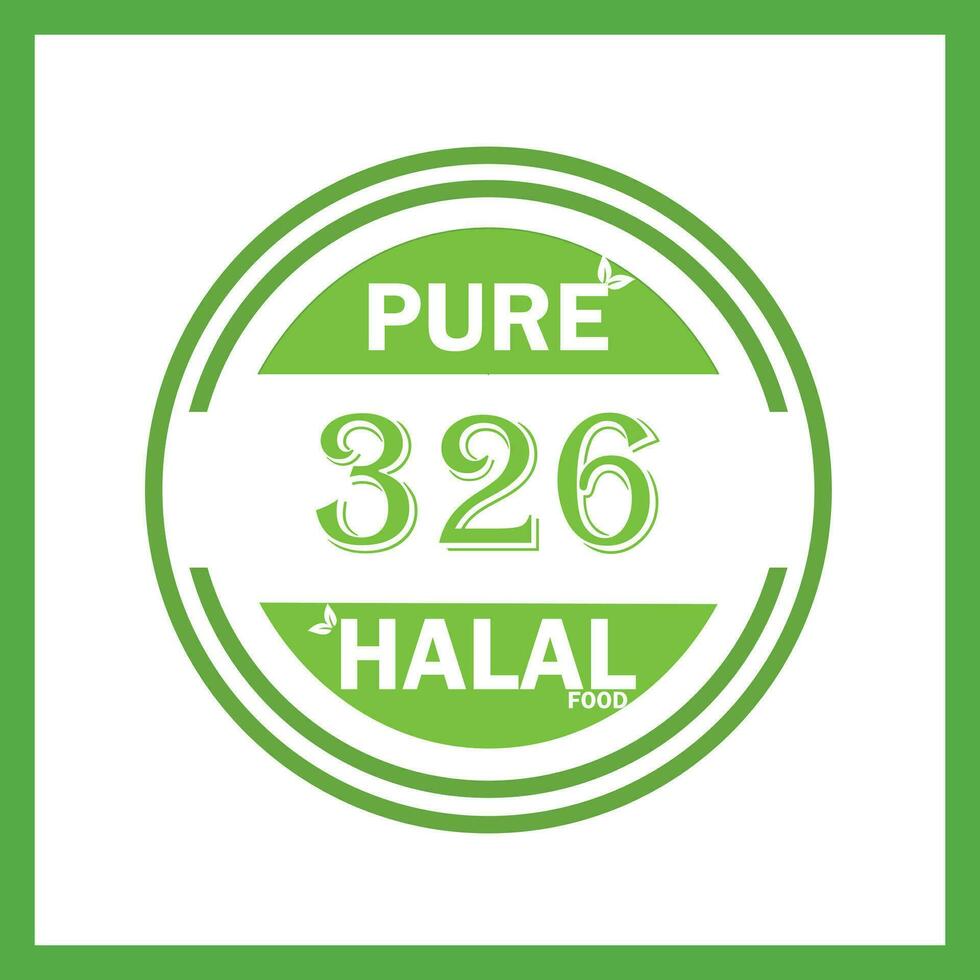 Design mit halal Blatt Design 326 vektor