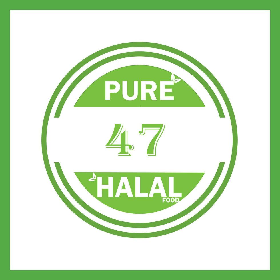 Design mit halal Blatt Design 47 vektor