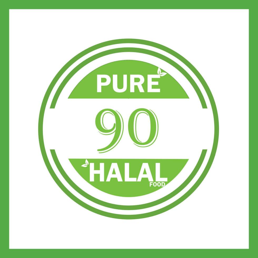 Design mit halal Blatt Design 90 vektor