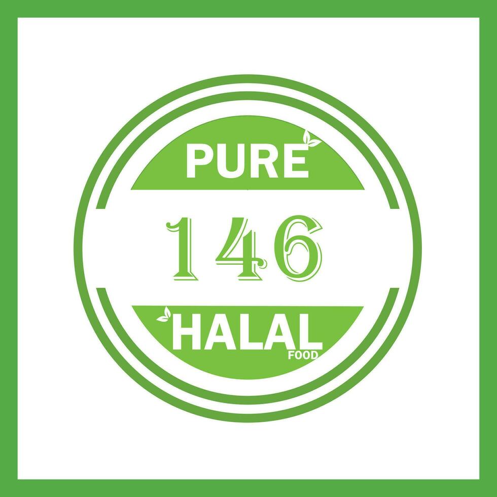 design med halal blad design 146 vektor