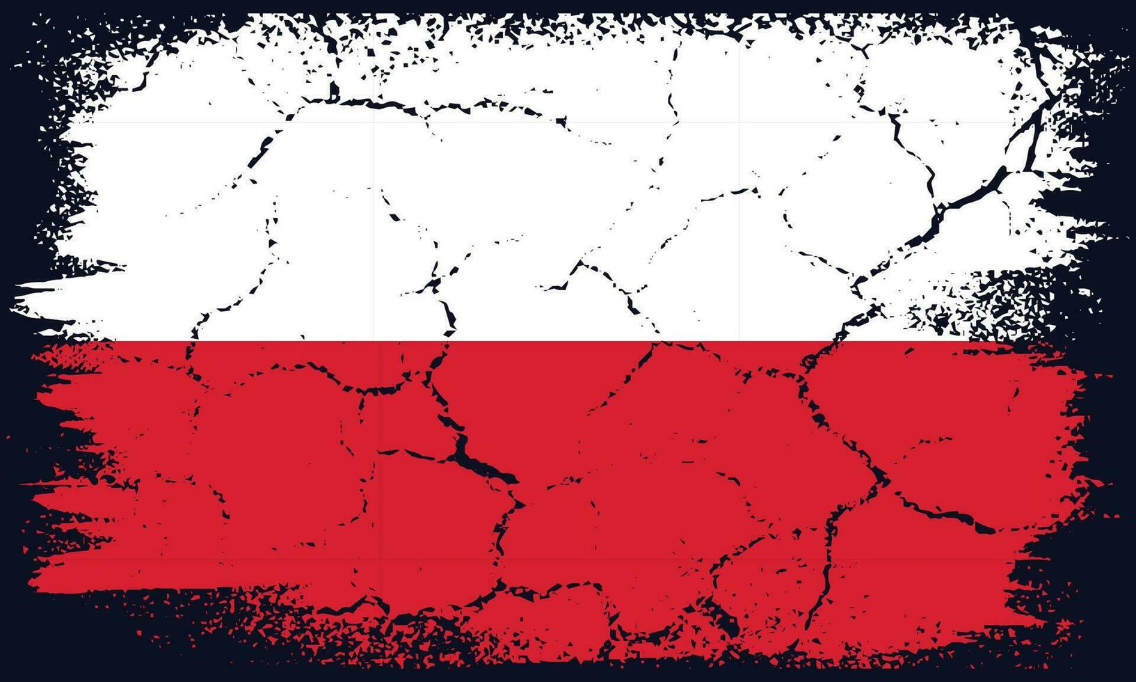 kostenlos Vektor eben Design Grunge Polen Flagge Hintergrund