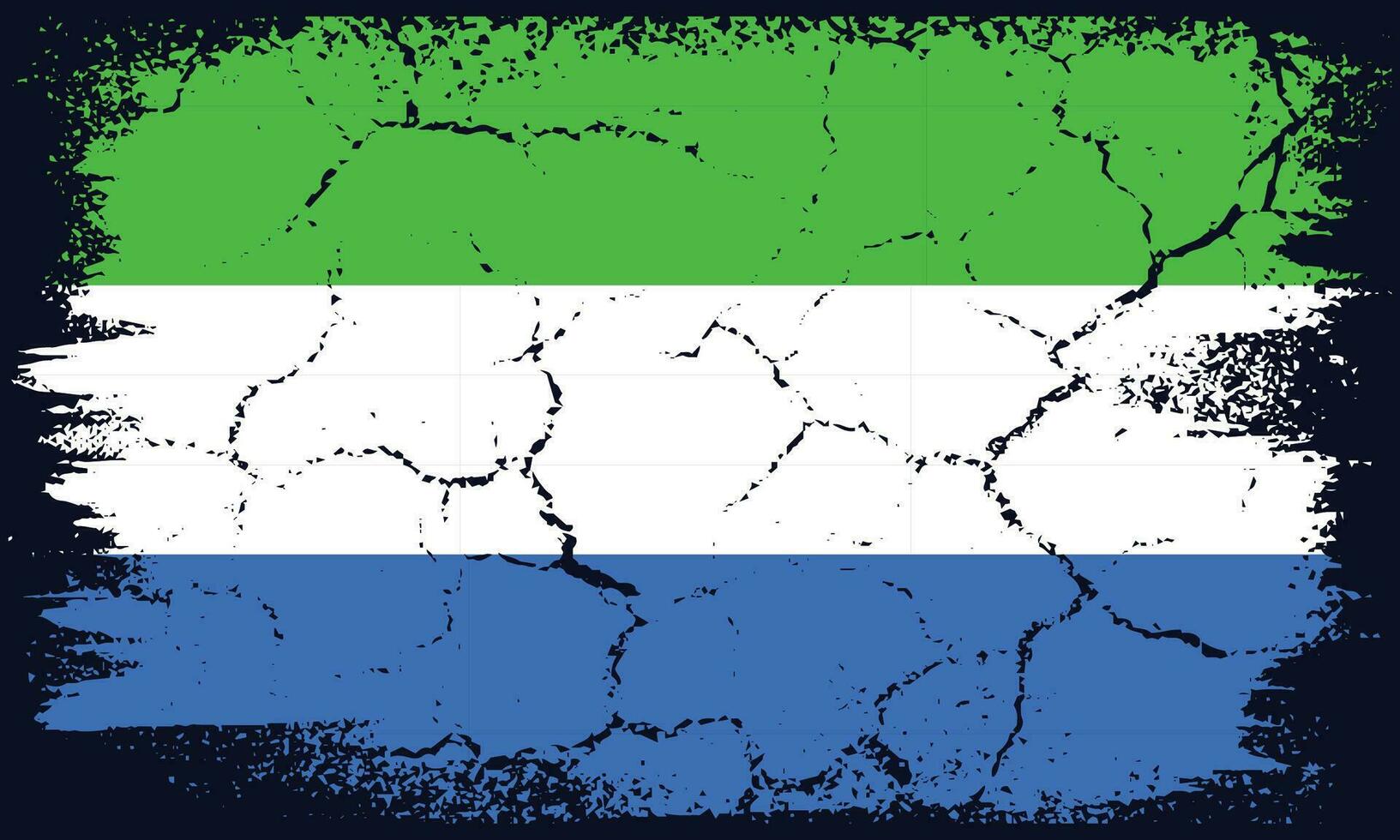 fri vektor platt design grunge sierra leone flagga bakgrund