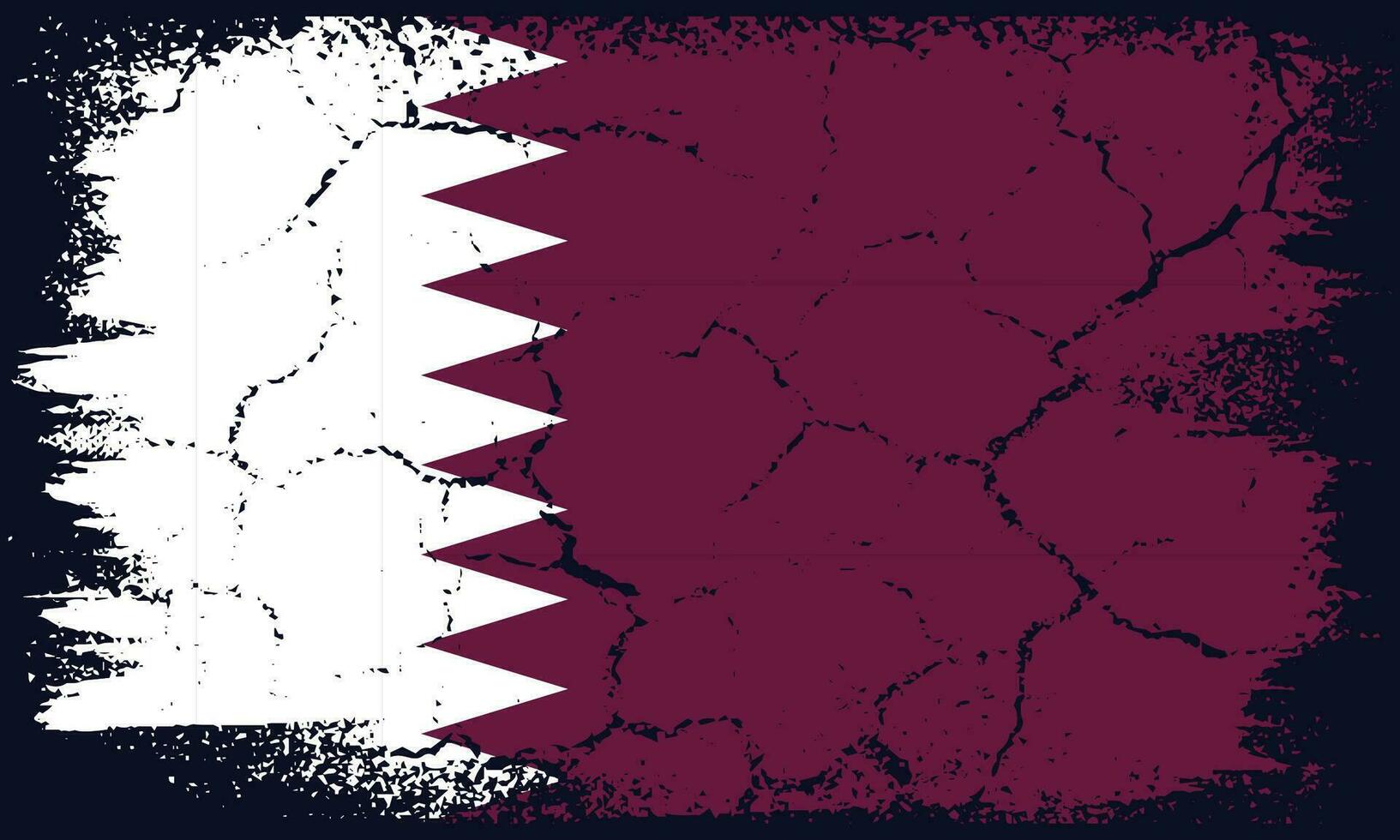 kostenlos Vektor eben Design Grunge Katar Flagge Hintergrund
