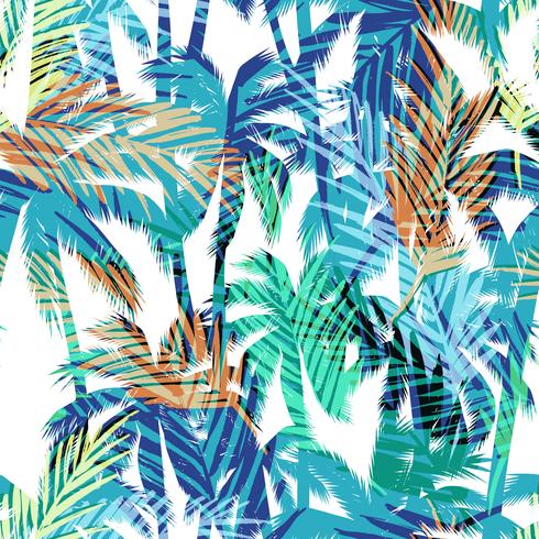 Tropischer Sommerdruck mit Palme. vektor