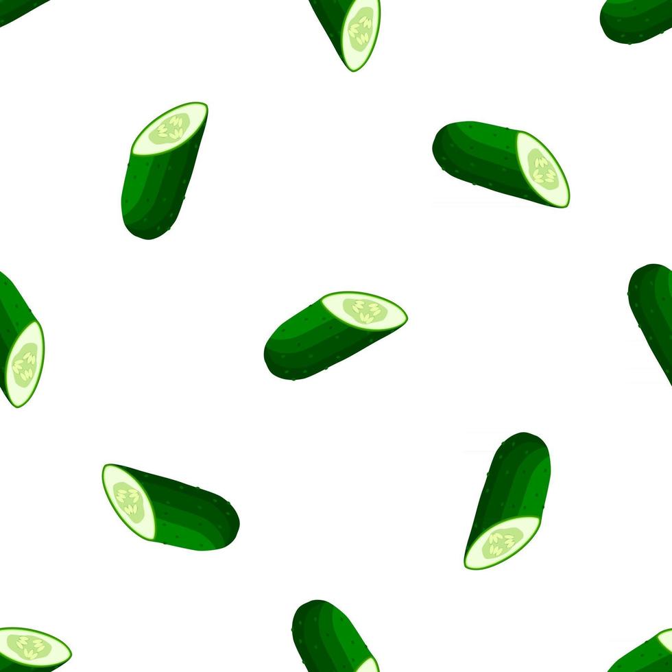 Illustration zum Thema helles Muster grüne Gurke pattern vektor