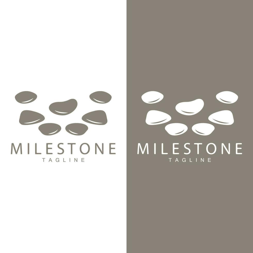 sten vektor logotyp, sten design balans milstolpe vektor mall symbol illustration