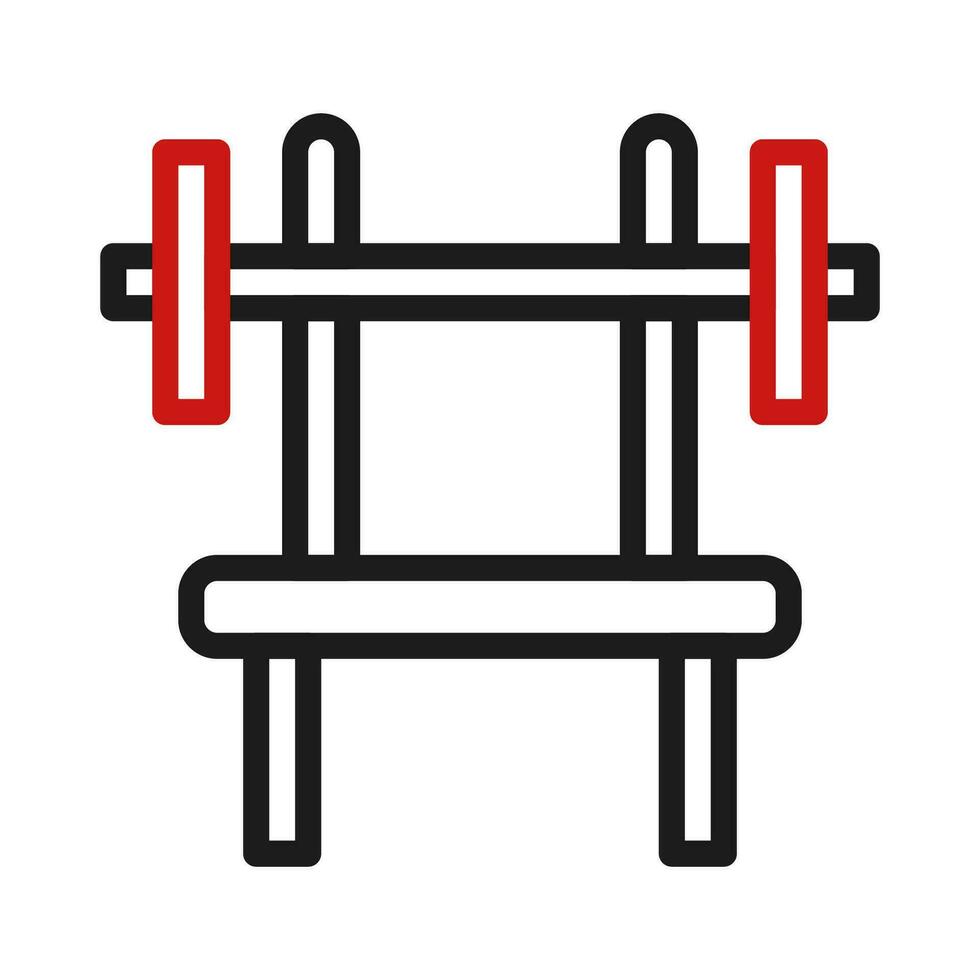 hantel ikon duofärg röd svart sport symbol illustration. vektor