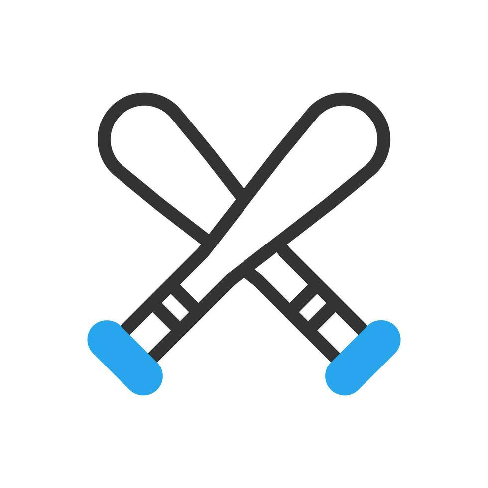 baseboll ikon duotone blå svart sport symbol illustration. vektor