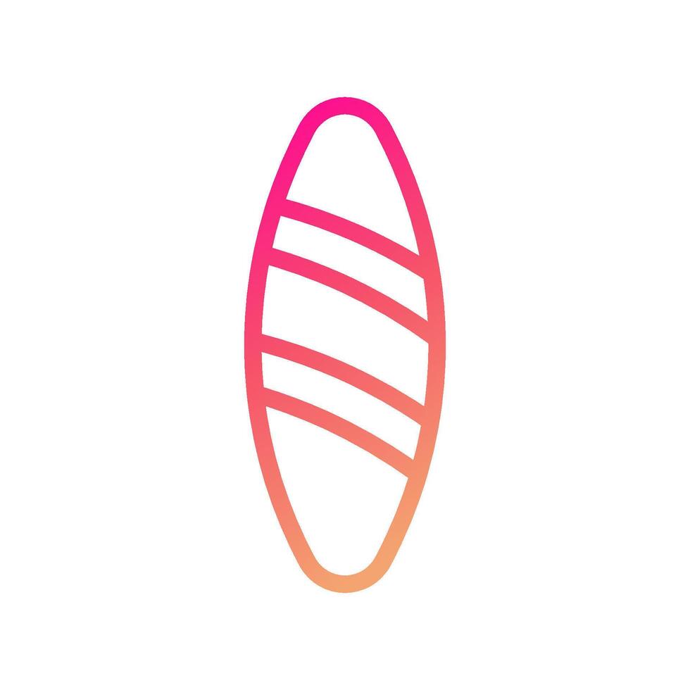 Surfen Symbol Gradient Rosa Gelb Sommer- Strand Symbol Illustration. vektor